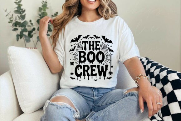 Spooky and Playful: The Boo Crew Halloween PNG for T-Shirt Designs