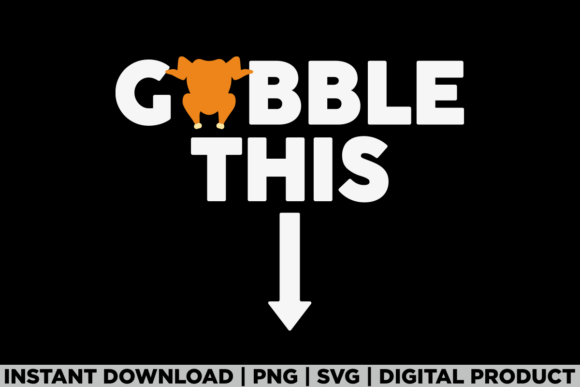 Thanksgiving Gobble: A Humorous Embroidery Design